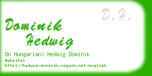 dominik hedwig business card